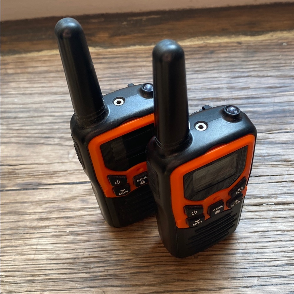 Orange and Black Two-Way Radios. Tested.